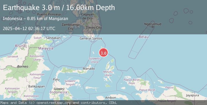 Map of KEPULAUAN TALAUD, INDONESIA