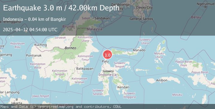 Map of MINAHASA, SULAWESI, INDONESIA