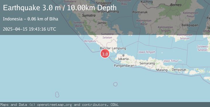 Map of SOUTHERN SUMATRA, INDONESIA