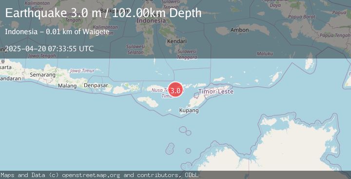 Map of FLORES REGION, INDONESIA