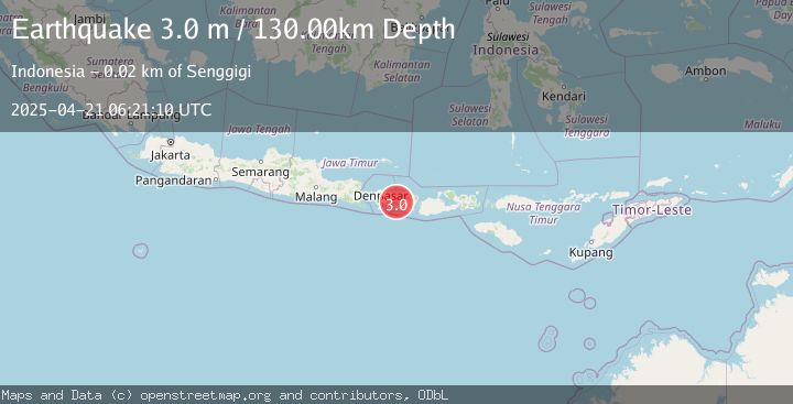 Map of BALI REGION, INDONESIA