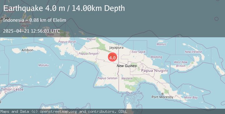 Map of PAPUA, INDONESIA
