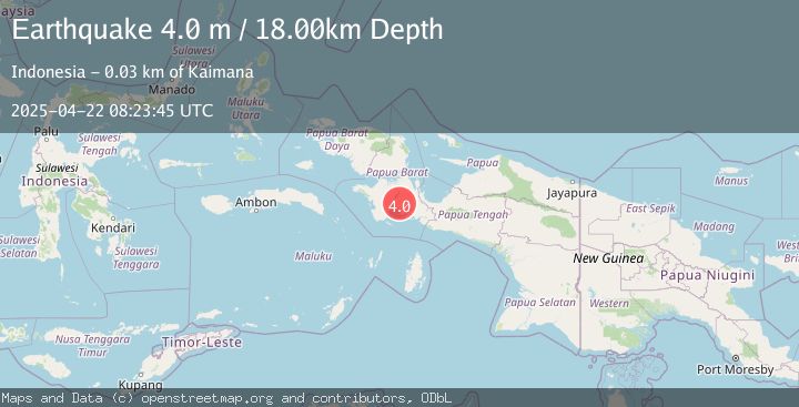 Map of PAPUA, INDONESIA
