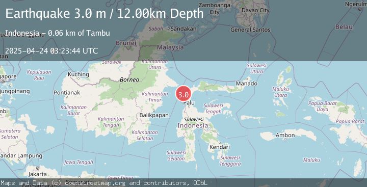 Map of MINAHASA, SULAWESI, INDONESIA