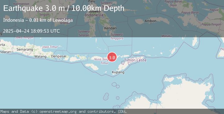 Map of FLORES REGION, INDONESIA