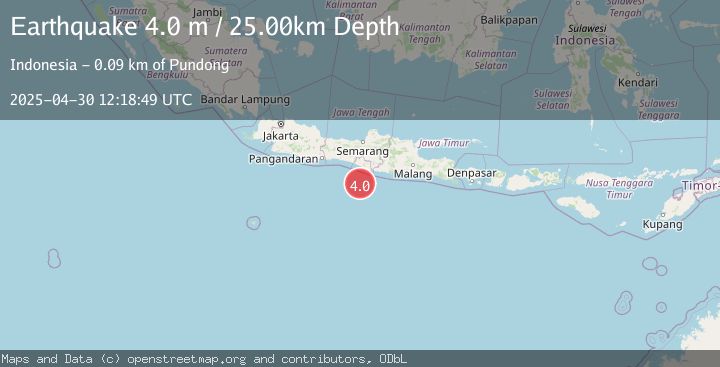 Map of JAVA, INDONESIA