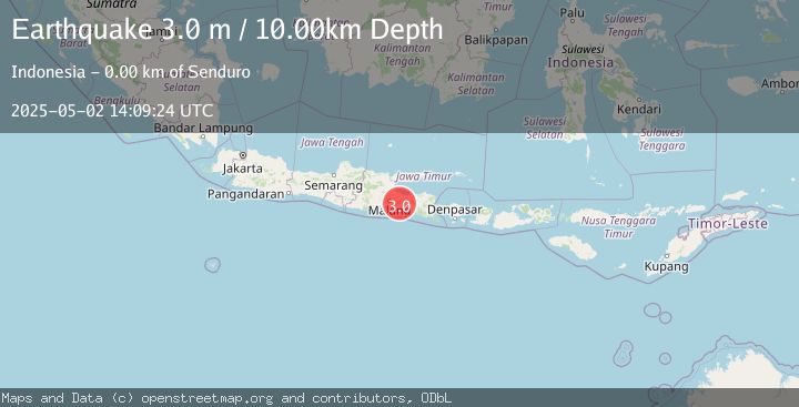 Map of JAVA, INDONESIA