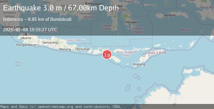 Map of SUMBAWA REGION, INDONESIA