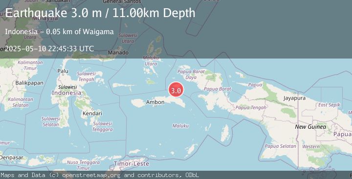 Map of CERAM SEA, INDONESIA