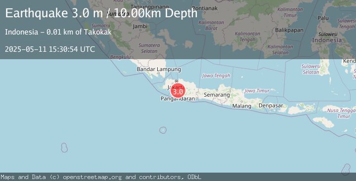 Map of JAVA, INDONESIA