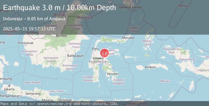 Map of SULAWESI, INDONESIA