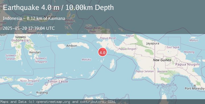 Map of NEAR S COAST OF PAPUA, INDONESIA