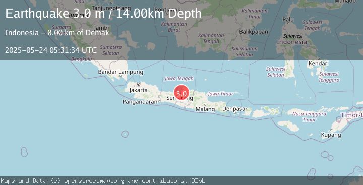 Map of JAVA, INDONESIA