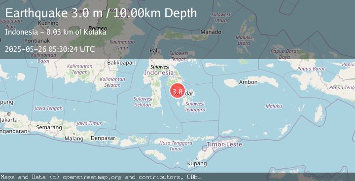 Map of SULAWESI, INDONESIA