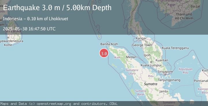 Map of OFF W COAST OF NORTHERN SUMATRA