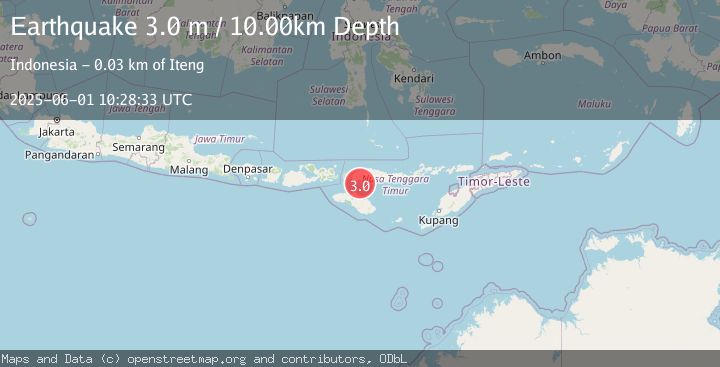 Map of FLORES REGION, INDONESIA