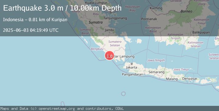 Map of SOUTHERN SUMATRA, INDONESIA