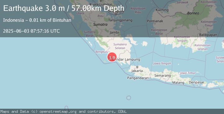 Map of SOUTHERN SUMATRA, INDONESIA