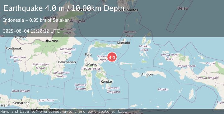 Map of SULAWESI, INDONESIA
