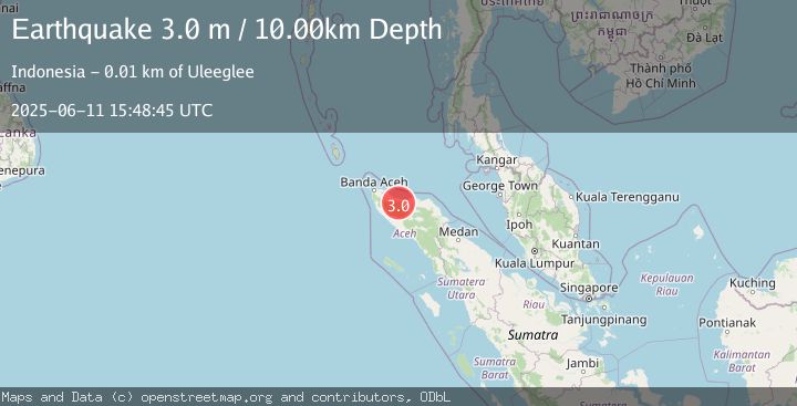 Map of NORTHERN SUMATRA, INDONESIA