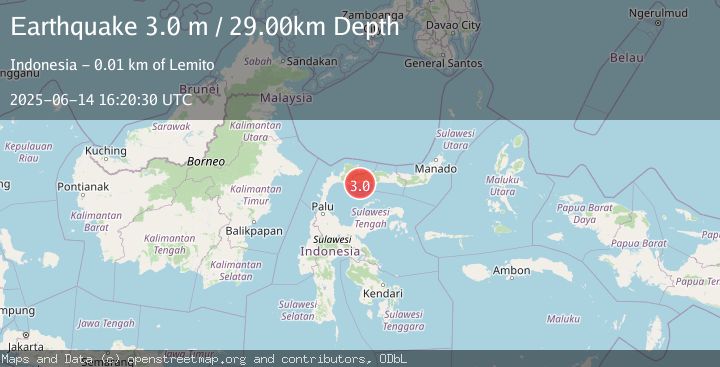 Map of MINAHASA, SULAWESI, INDONESIA