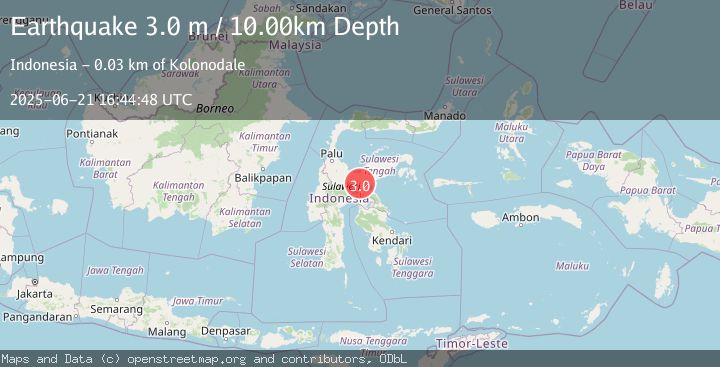 Map of SULAWESI, INDONESIA