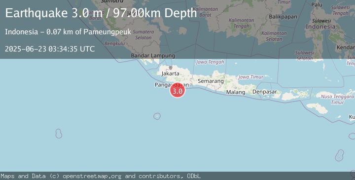 Map of JAVA, INDONESIA