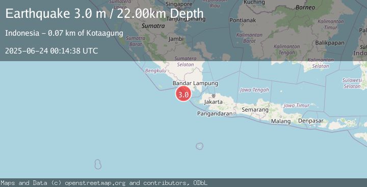 Map of SOUTHERN SUMATRA, INDONESIA