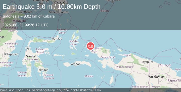 Map of PAPUA REGION, INDONESIA