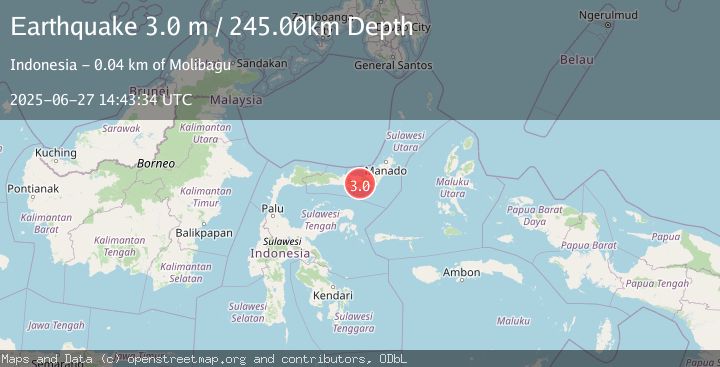 Map of MINAHASA, SULAWESI, INDONESIA