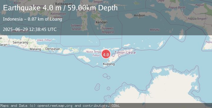Map of TIMOR REGION, INDONESIA