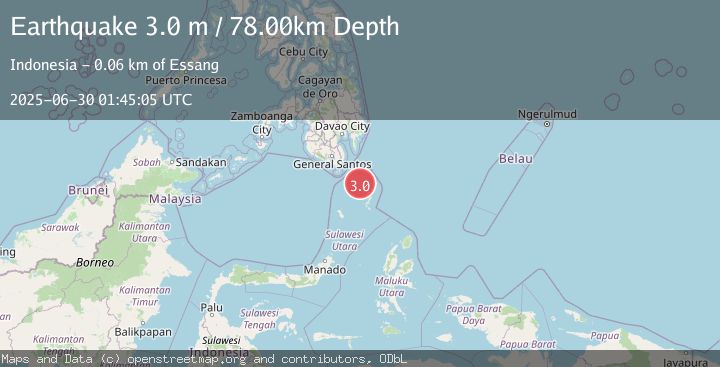 Map of KEPULAUAN TALAUD, INDONESIA