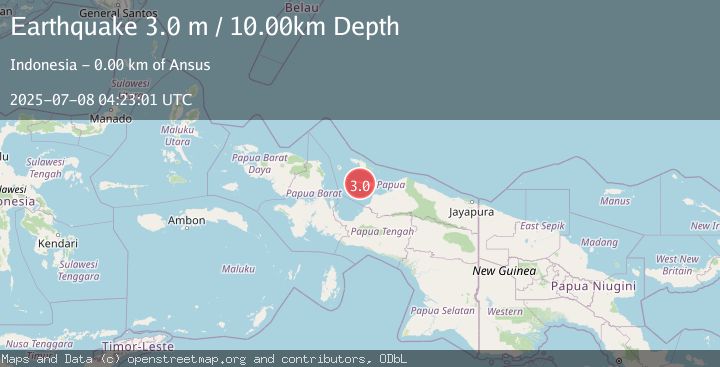 Map of BIAK REGION, INDONESIA