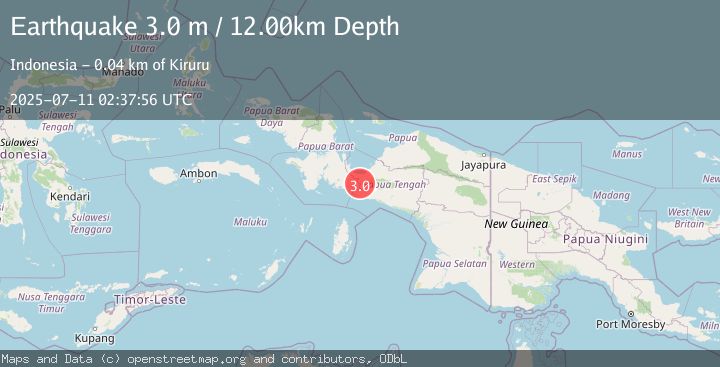 Map of PAPUA, INDONESIA