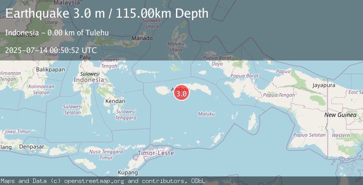 Map of SERAM, INDONESIA