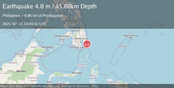 Map of MINDANAO, PHILIPPINES