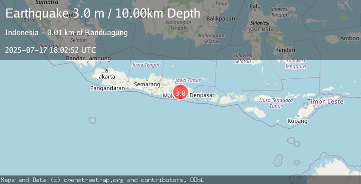 Map of JAVA, INDONESIA