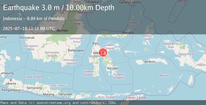 Map of SULAWESI, INDONESIA