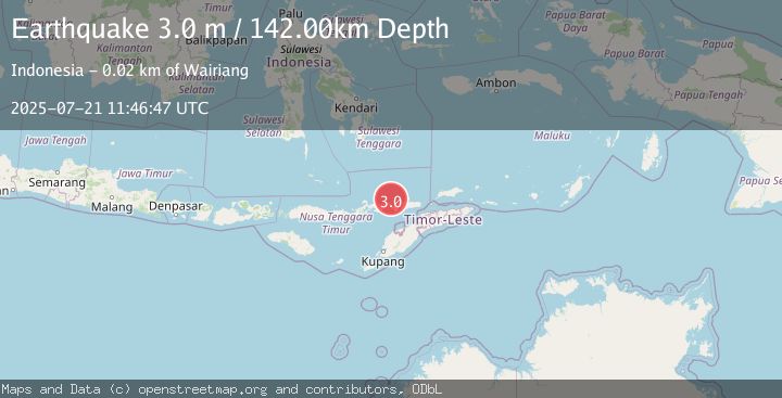 Map of FLORES REGION, INDONESIA