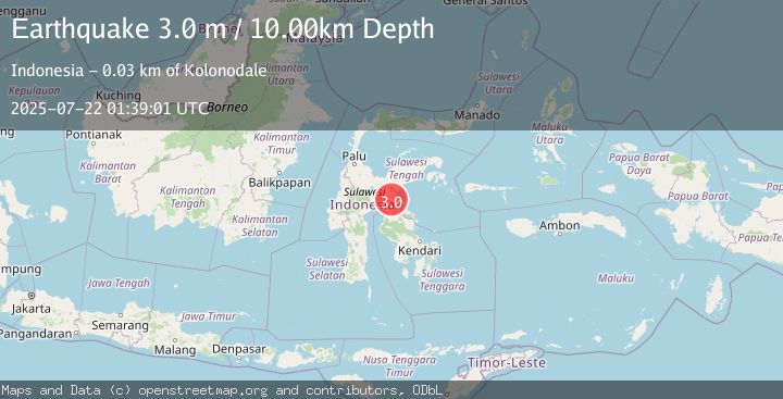 Map of SULAWESI, INDONESIA