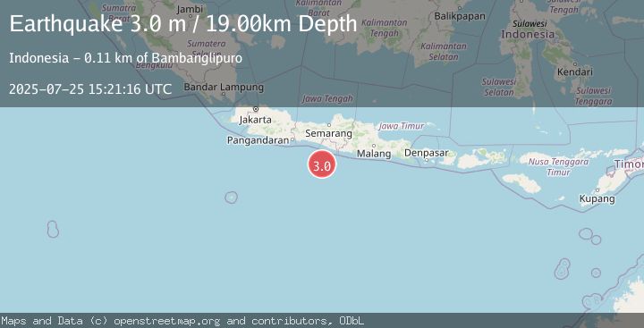 Map of JAVA, INDONESIA