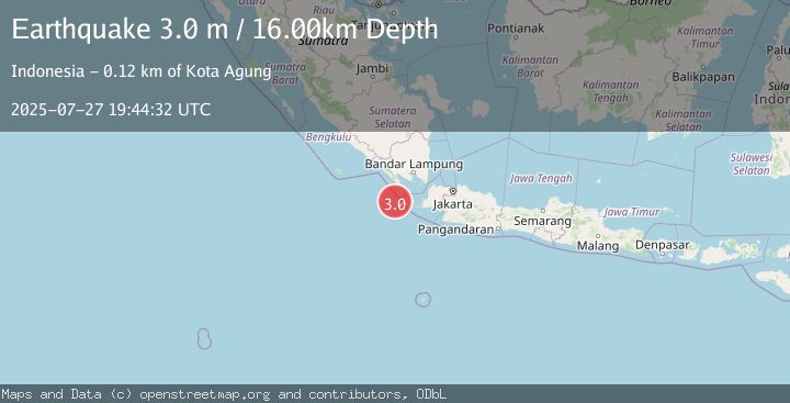 Map of SUNDA STRAIT, INDONESIA