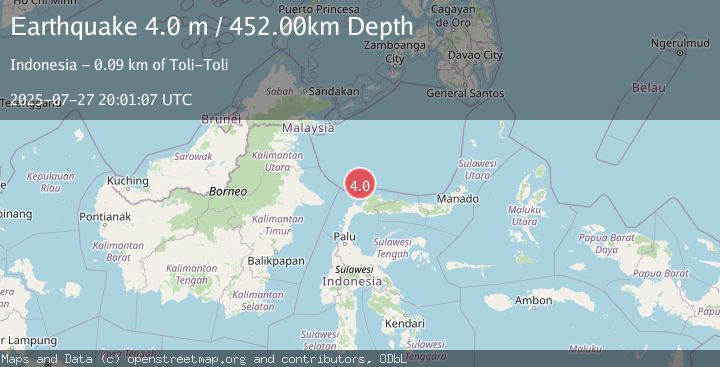 Map of MINAHASA, SULAWESI, INDONESIA