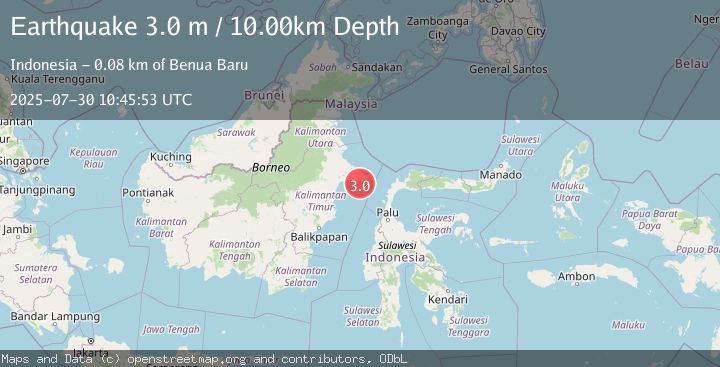 Map of KALIMANTAN, INDONESIA