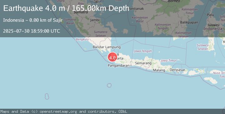 Map of JAVA, INDONESIA
