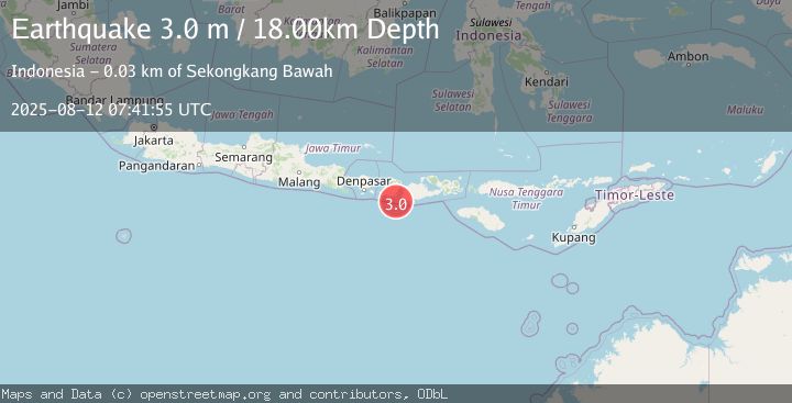 Map of LOMBOK REGION, INDONESIA