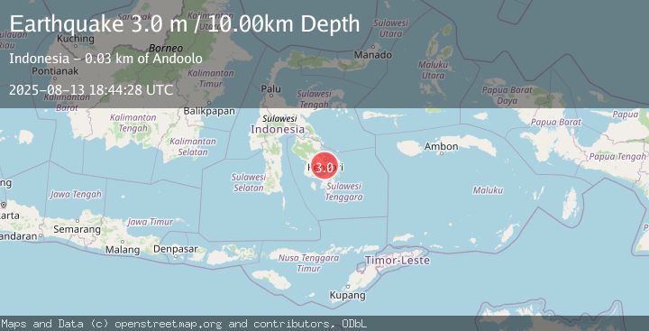 Map of SULAWESI, INDONESIA