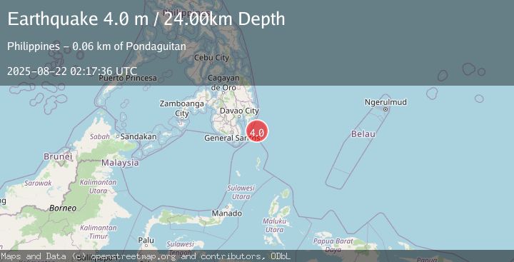 Map of MINDANAO, PHILIPPINES