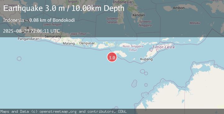 Map of SOUTH OF SUMBAWA, INDONESIA