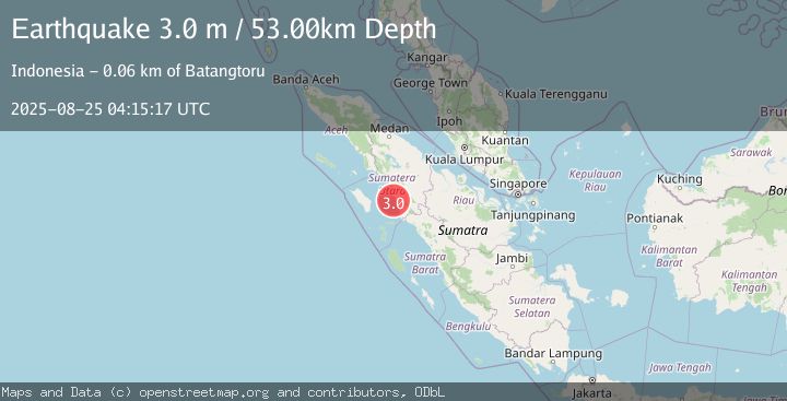 Map of NORTHERN SUMATRA, INDONESIA